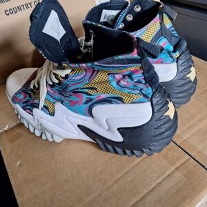 Colorful Kids High-Top Sneakers